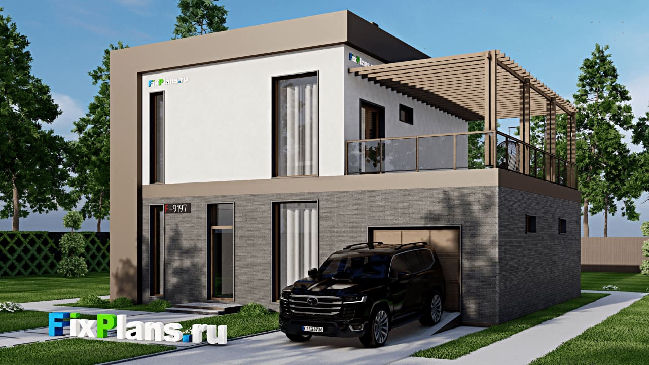 Двухэтажный дом F-9197 — фасад