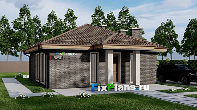 Одноэтажный дом F-9890