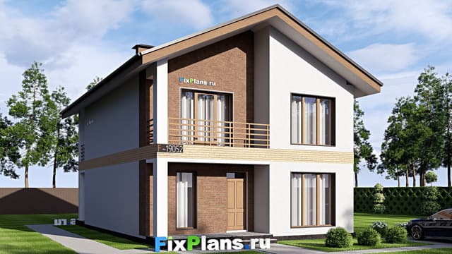Двухэтажный дом F-19052
