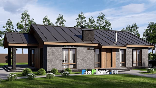Одноэтажный дом F-19169